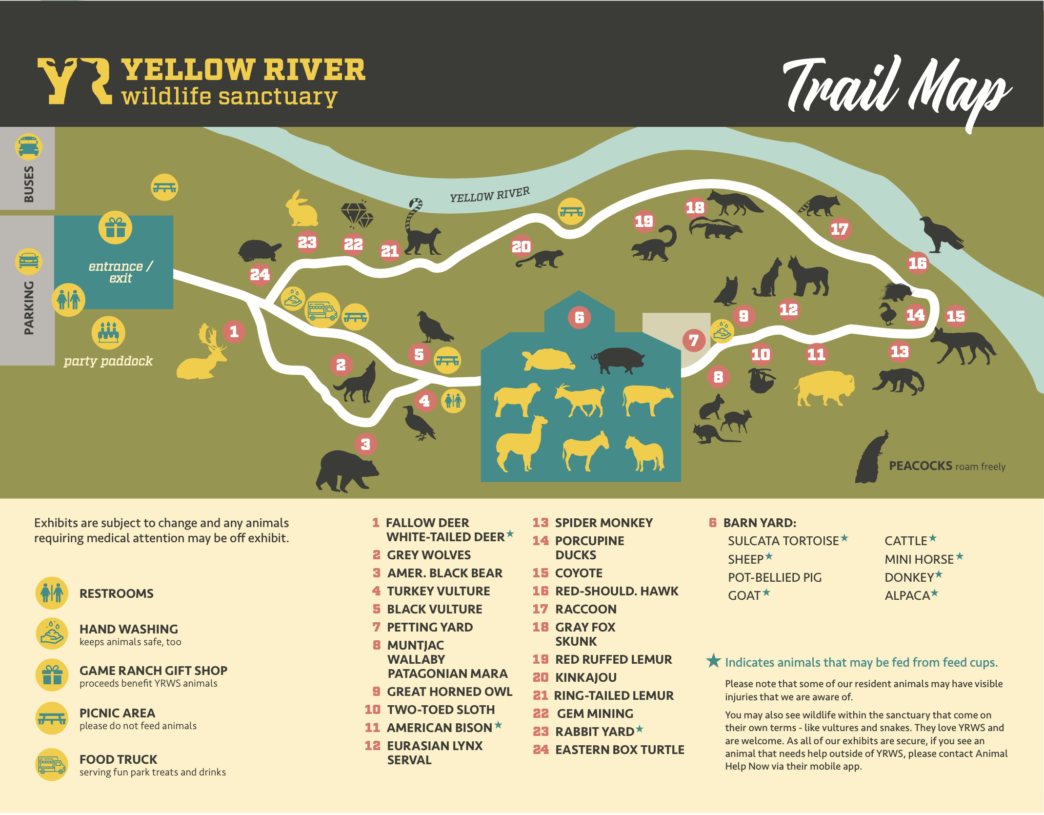 Yellow River WildlifeSanctuary Trail Map