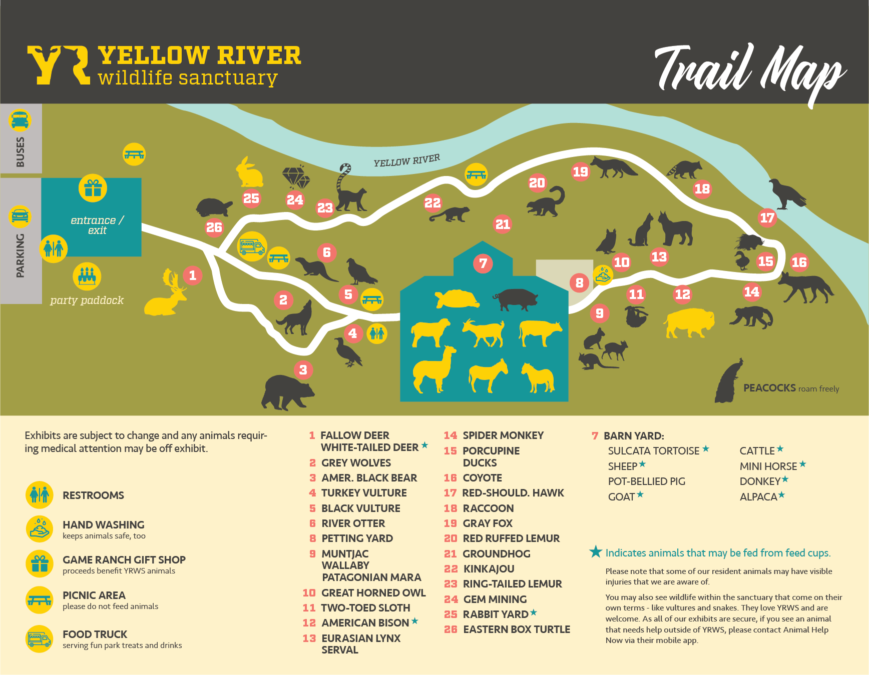 Yellow River Wildlife Sanctuary Trail Map